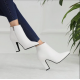 2022 Winter Fashion Women Boots Beige Pointed Toe Elastic Ankle Boots Heels Shoes Autumn Winter Female Socks Original Leather 2022 Winter Fashion Women Boots Beige Pointed Toe Elastic Ankle Boots Heels Shoes Autumn Winter Female Socks Original Leather